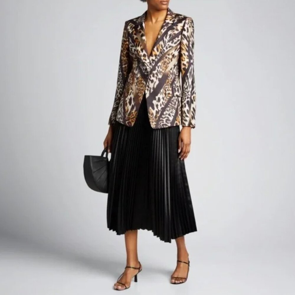 Kobi Halperin - Mackenzie Silk Jacket - Mixed Animal Print Sz XS